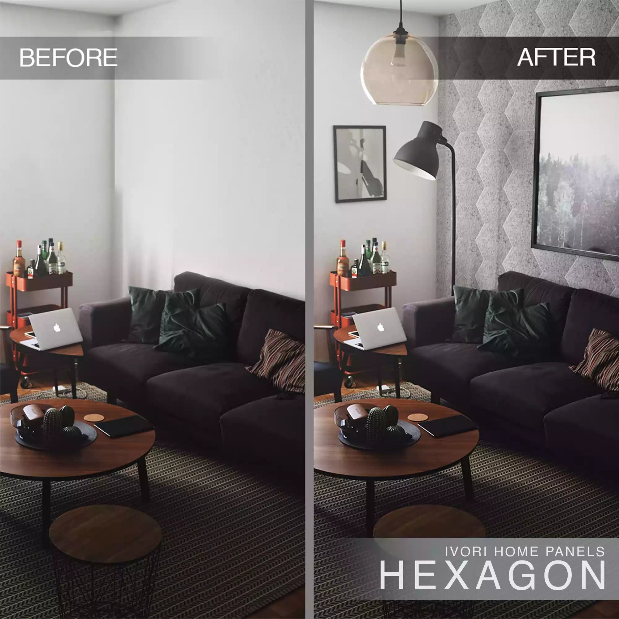 IVORI™ Hex Noise Reduction Wall Panel (12 pc set)