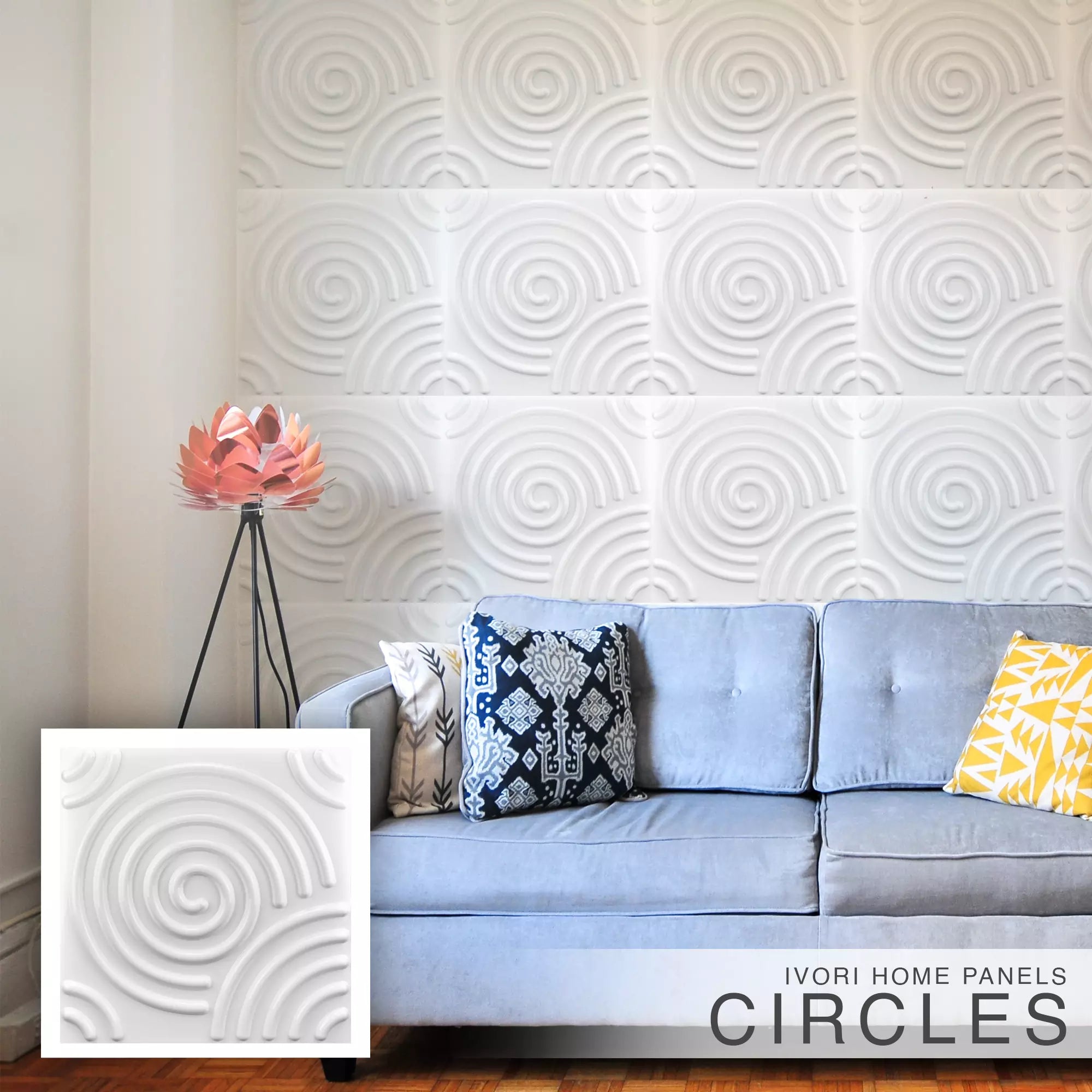IVORI™ Circles Deluxe Wall Panel  (12 pc set)