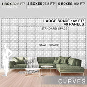 IVORI™ Curves Lux Wall Panel  (12 pc set)