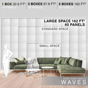 IVORI™ Waves Deluxe Wall Panel  (12 pc set)